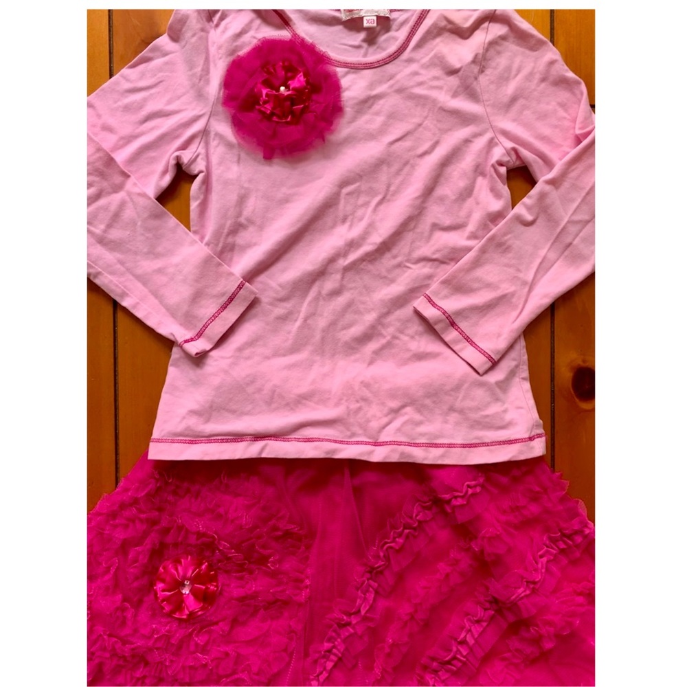Poofy Skirt and Light Pink Long Sleeve